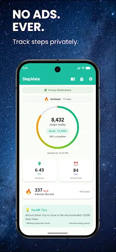 StepMate: Contador de Pasos Privado – Descarga Gratis en Español - Screenshot 2