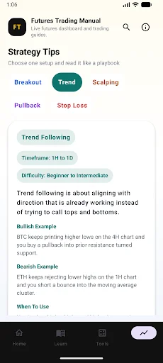 Futures Trading Guide: Aprende Trading y Datos BTC/ETH en Vivo - Screenshot 21