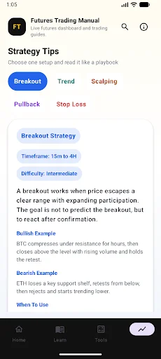 Futures Trading Guide: Aprende Trading y Datos BTC/ETH en Vivo - Screenshot 23