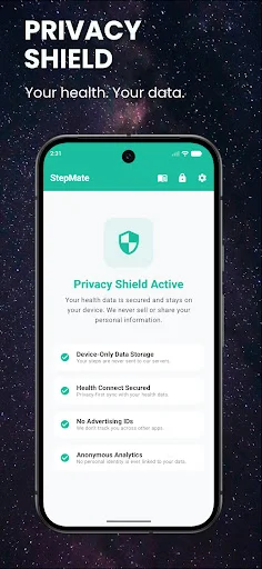 StepMate: Contador de Pasos Privado – Descarga Gratis en Español - Screenshot 1