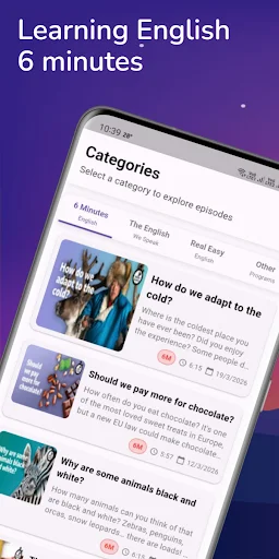 Descarga Learning English – 6 minutos: Mejora tu Inglés con IA - Screenshot 1