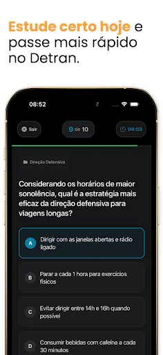 Simulado Detran 2026: Prepárate para tu examen de conducir - Screenshot 5