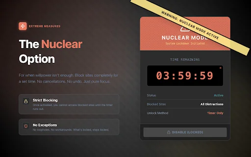 StayFocusd: Bloqueador de Sitios y Temporizador de Enfoque - Screenshot 3