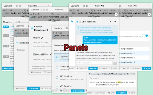 vCaptions: Subtítulos IA y Traducción para YouTube y Bilibili - Screenshot 4