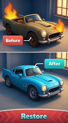 Descarga Triple Car: Match & Mod – Resuelve Puzles y Tuneo de Autos - Screenshot 5