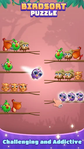 Descargar Bird Sort: Color Puzzle Master – Juego de Lógica Gratis - Screenshot 10