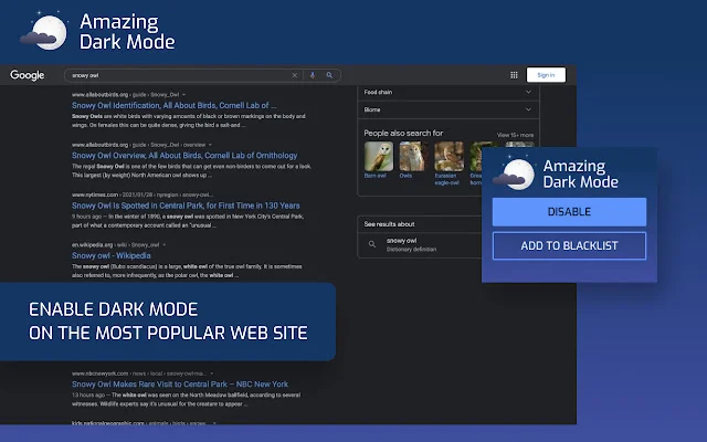 Amazing Dark Mode: Activa el modo oscuro en tus webs favoritas - Screenshot 1