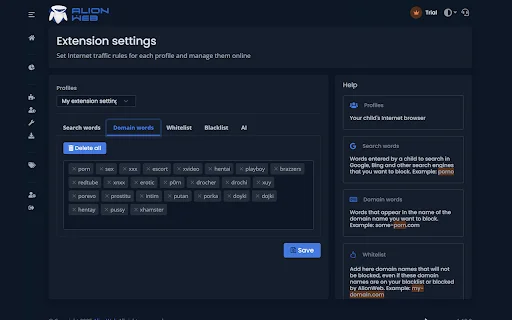 AlionWeb: Protección Parental y Seguridad Online | Descarga Gratis - Screenshot 2