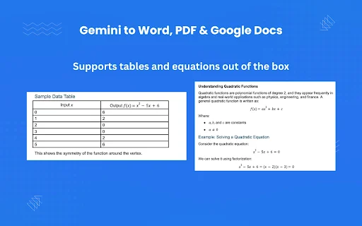 AI Chat to Word, PDF y Google Docs: Exporta Gemini Fácilmente - Screenshot 1