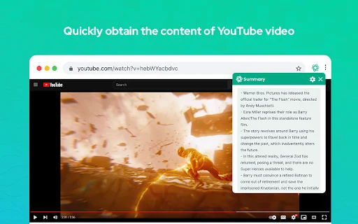 Resumen para YouTube: IA para resumir videos y webs gratis - Screenshot 2
