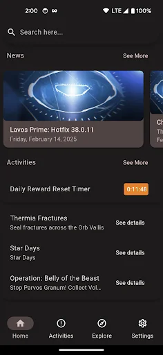 Descarga Cephalon Navis: El Mejor Hub para Warframe en Español - Screenshot 1