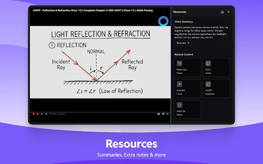 Pi Lens: Mejora tu estudio en YouTube con Tests y Resúmenes - Screenshot 2