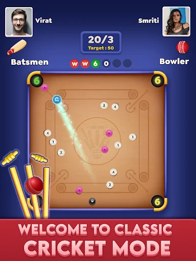 Descargar Carrom Cricket: El Mejor Juego de Mesa y Discos Online - Screenshot 11