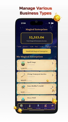 Descarga Magical Tycoon: Economy Idle – Construye tu Imperio Mágico - Screenshot 2