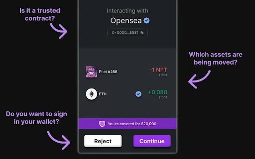 Pocket Universe: Protege tus activos y cripto de estafas web3 - Screenshot 2