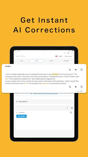 LangJournal: Aprende Idiomas con IA – Corrección en Tiempo Real - Screenshot 18