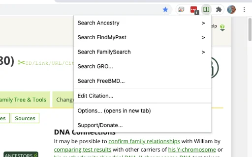 WikiTree Sourcer: Mejora tu genealogía con citas rápidas - Screenshot 1