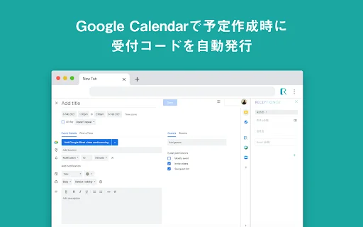Extensión RECEPTIONIST para Chrome – Optimiza tu Agenda Profesional - Screenshot 3