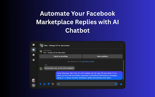 FB Auto Reply AI: Automatiza tus Ventas en Marketplace - Screenshot 1