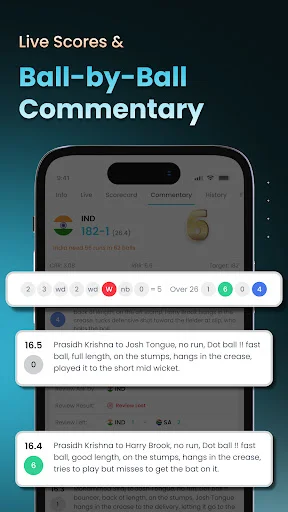 Cricket LineX: Marcador de Cricket en Vivo y Resultados Rápidos - Screenshot 5