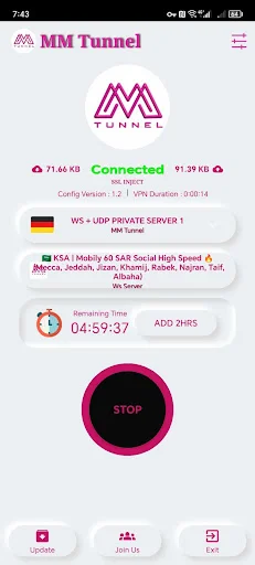 Descargar MM Tunnel APK v1.31 – VPN Rápida y Segura Gratis - Screenshot 1