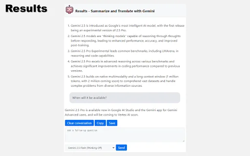 Summarize and Translate with Gemini: Resúmenes IA Rápidos - Screenshot 4
