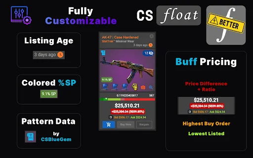 BetterFloat: Mejora tu experiencia en mercados de CS2 – Descarga - Screenshot 2