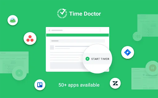 Time Doctor Chrome: Rastreo de Tiempo para Jira y Asana - Screenshot 1