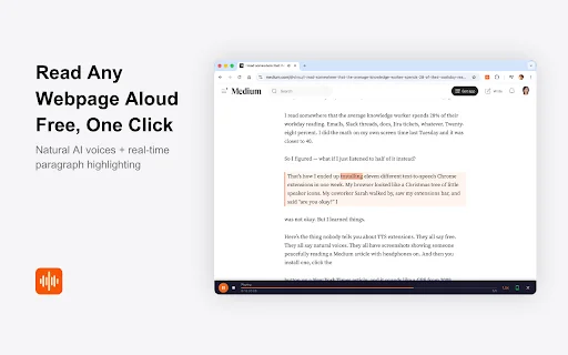 CastReader: Lector de voz AI gratuito para Kindle, PDF y artículos - Screenshot 1