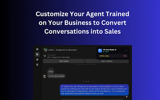 FB Auto Reply AI: Automatiza tus Ventas en Marketplace - Screenshot 3