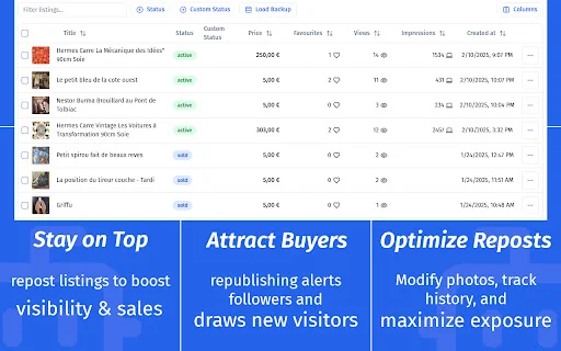 Dotb: Automatiza tus ventas en Vinted – Potencia tu armario - Screenshot 1