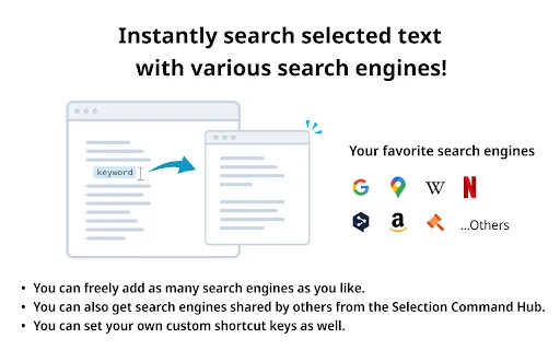 Selection Command: Optimiza tu Navegación y Productividad Web - Screenshot 2